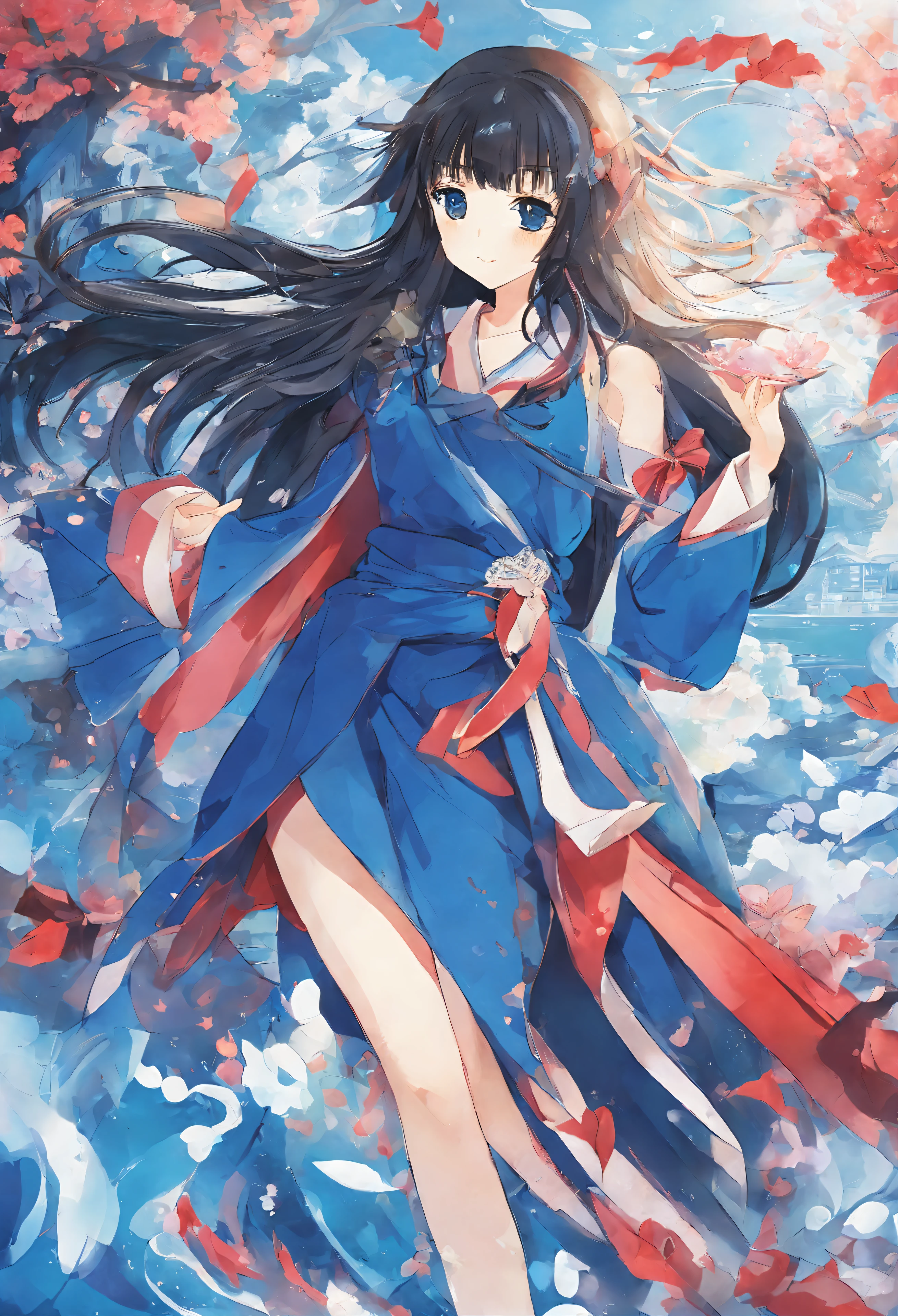 Ark of Tomorrow，a beauty girl，blue long hair，fullnude，There are black leg loops on the legs，Blue eyes，Crimson complexion，Pampering，huge tit，perfect bodies，is being raped