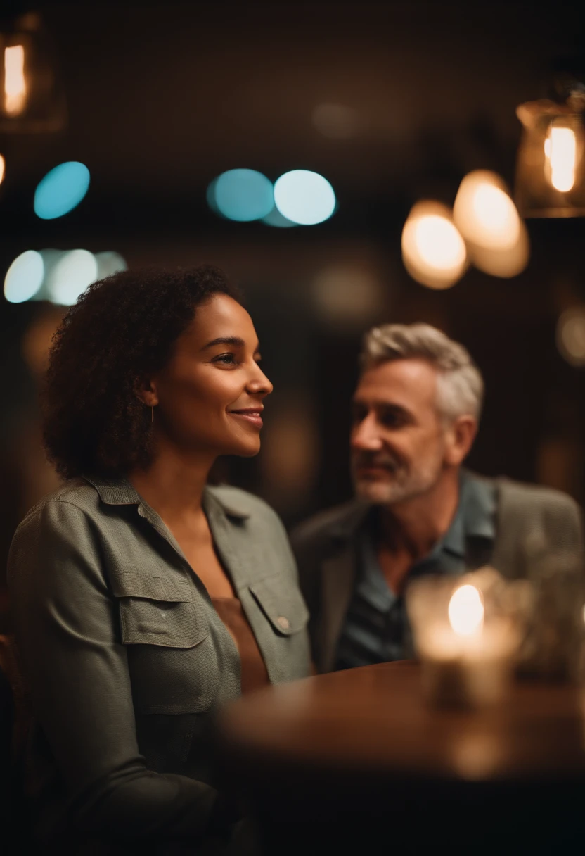 Two people chatting