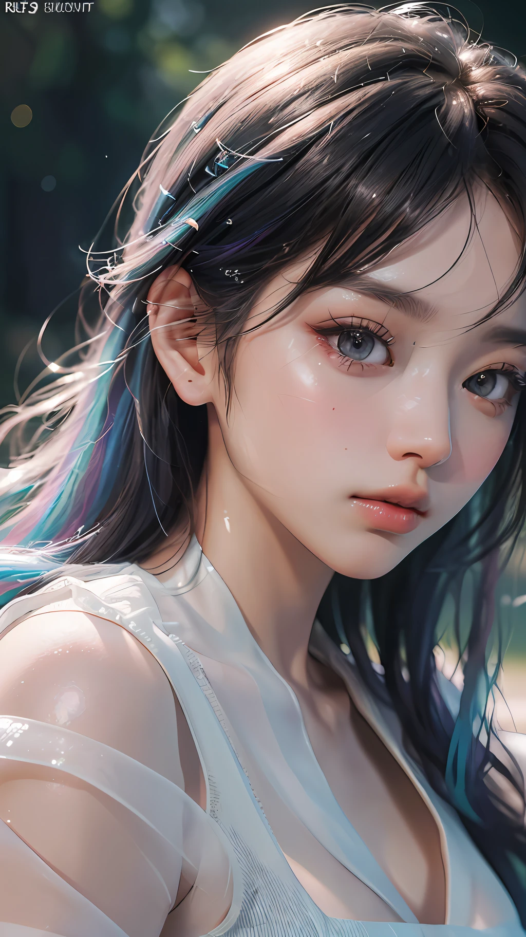 (8k, RAW photo, photorealistic:1.25) ,( lipgloss, eyelashes, gloss-face, glossy skin, best quality, ultra highres, depth of field, chromatic aberration, caustics, Broad lighting, natural shading, Kpop idol) looking at the audience With serenity and goddess-like bliss,
