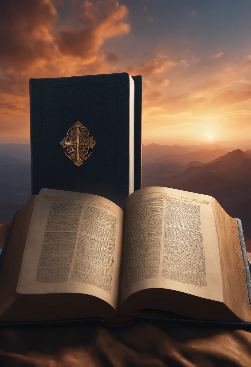Amazing holy bible, skyscape, cinematic, Concept art, Greg Rutkowski, Ultra photoreal, Ultra detailed, Intricate details, Hyperrealistic, Octane render, 8k, Full HD
