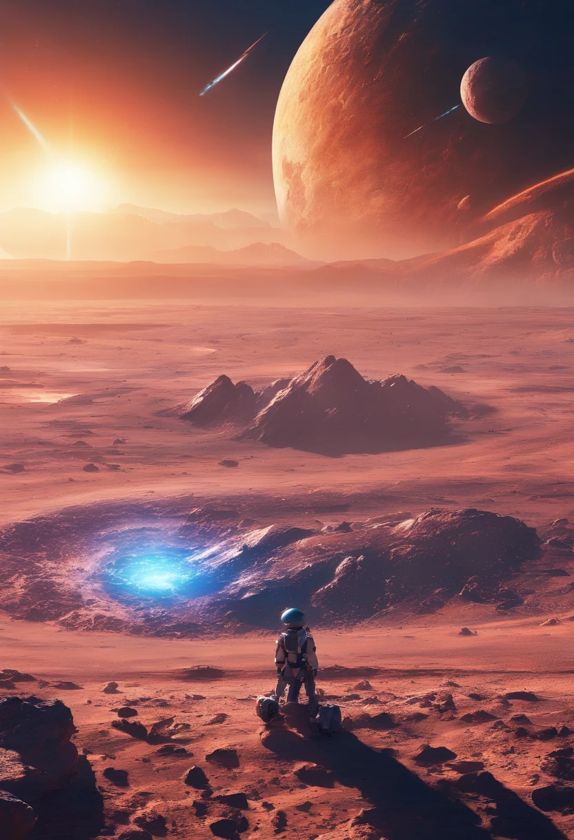 A meteorite fell from the sky,Everyone looked at the sky