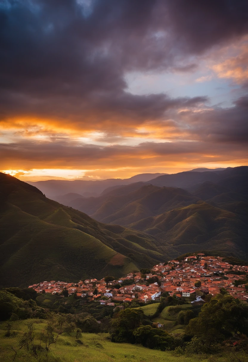 por do sol, na cidade Ouro Preto, Minas Gerais Brasil.