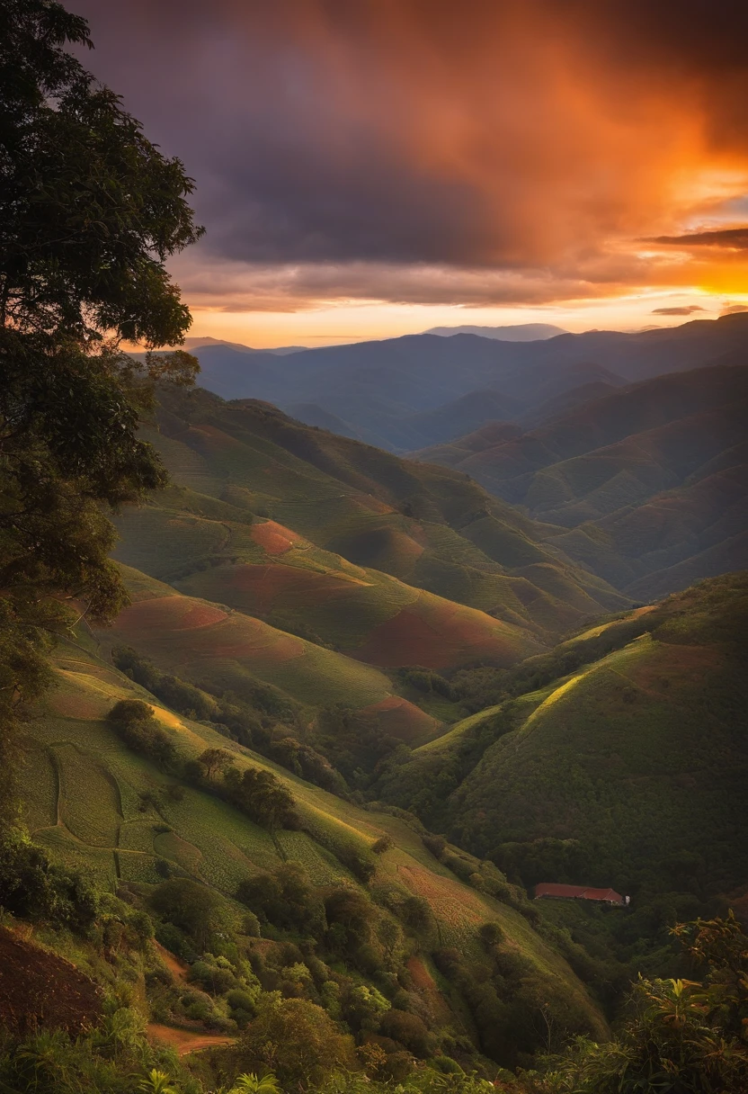 por do sol, na cidade Ouro Preto, Minas Gerais Brasil.