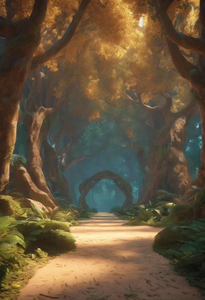 (((obra-prima))), melhor qualidade, illustration,
A mystical forest with giant trees and magical beings hidden among the branches, 8k, alta qualidade, outer space, papel_cortar,