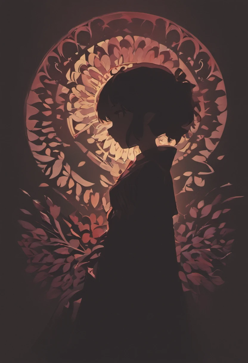 (Silhouette Art,cutouts:1.6)
(((Paper cutting art,A world where only black exists:1.3)
(Cowboy Shot),1 girl,Solo,
(Kimono Girl,profile:1.2),White, clear and beautiful face,
BREAK
(Single Red Lily Flower)
Textured glass background,