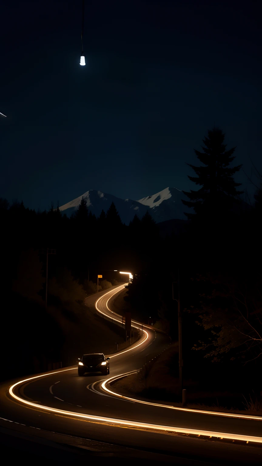 Car lights，Light track。