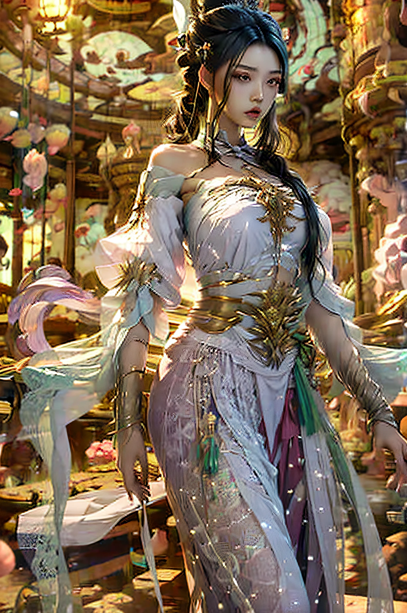 1 girl in a mini lace skirt with big breasts and big buttocks, A glimpse of the shock, Good-looking, No powder applied, But she looked bright, I couldn't help but look around her, I saw that her daughter was tall,A pair of round breasts bulged the pink skinny shirt,The waist is thin,Fully developed buttocks appear fuller,