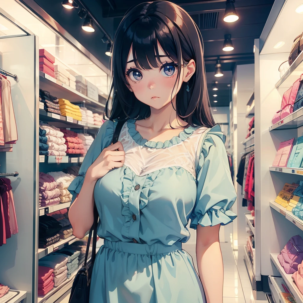 1 beauty,Watery Big Eyes,Pouting,long eyelasher,falda corta,Blushlush,In clothing stores,
