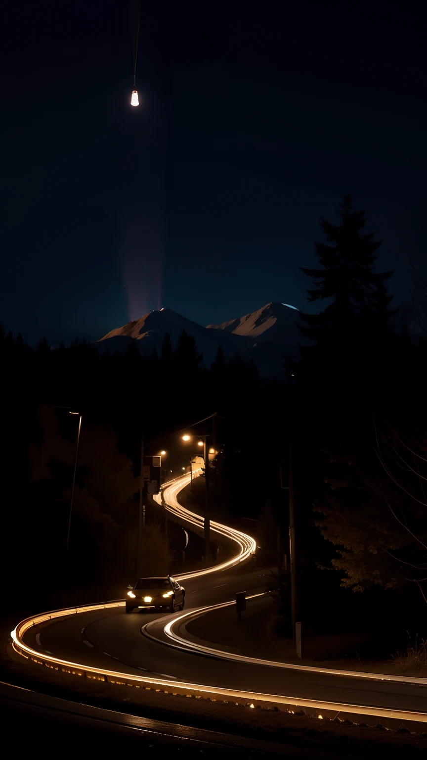 car lights,light tracks。