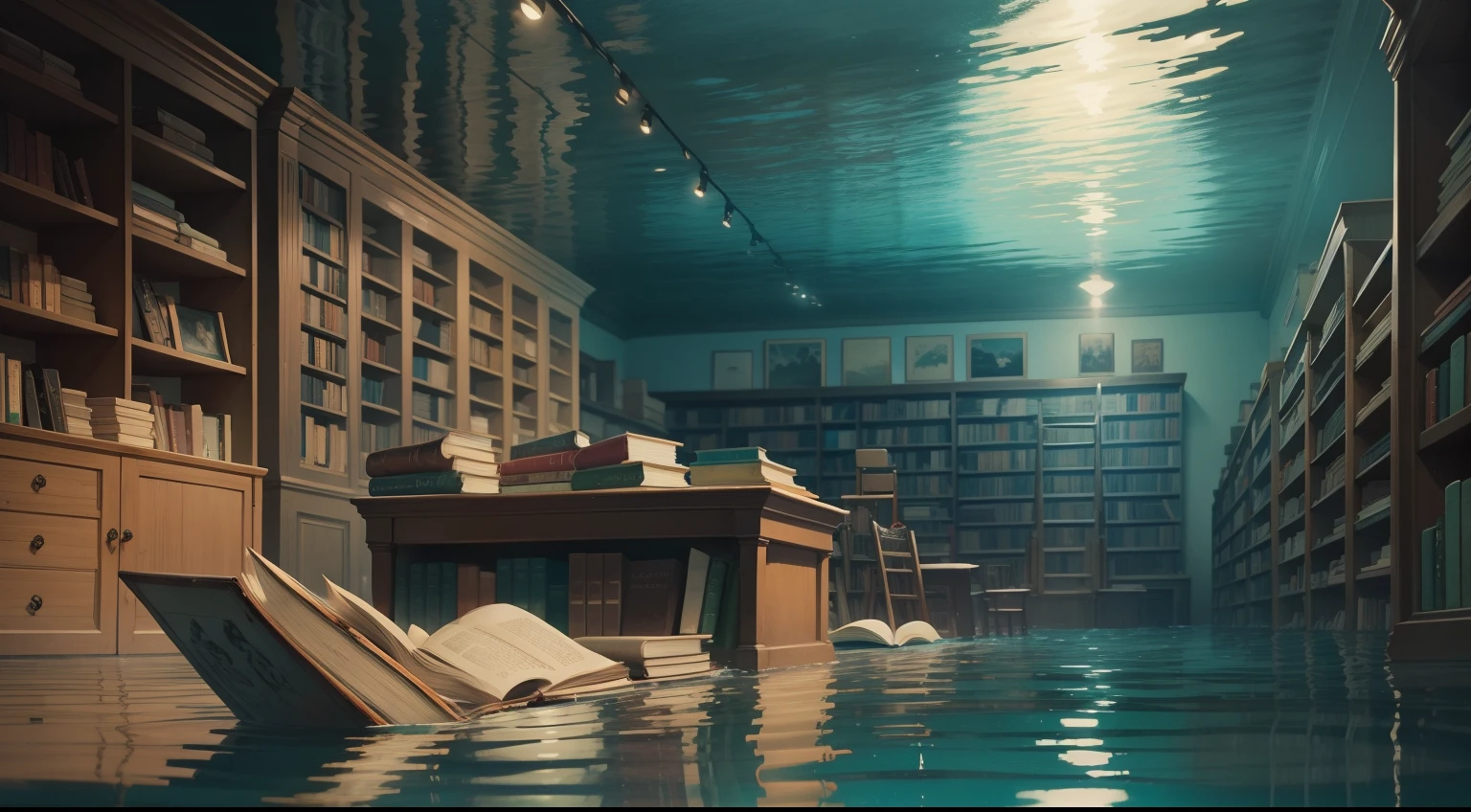 Used bookstore in the water