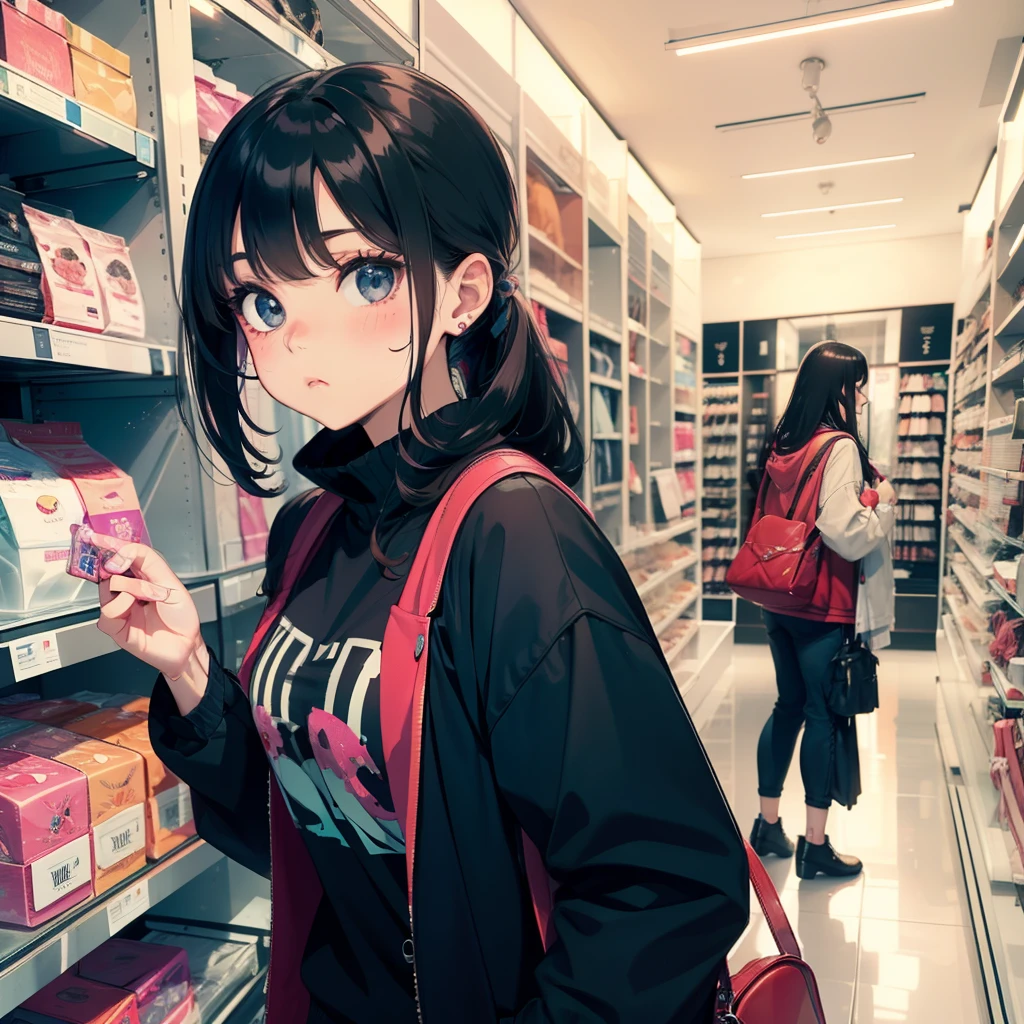 1 beauty,Watery Big Eyes,Pouting,long eyelasher,falda corta,Blushlush,In clothing stores,