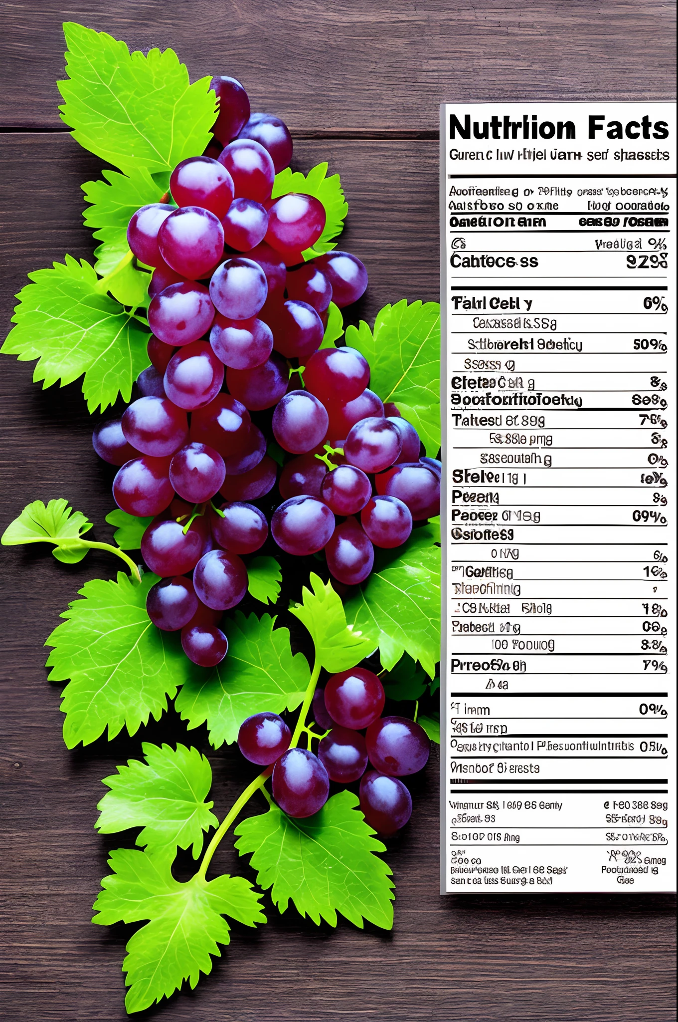 nutrition facts of grapes