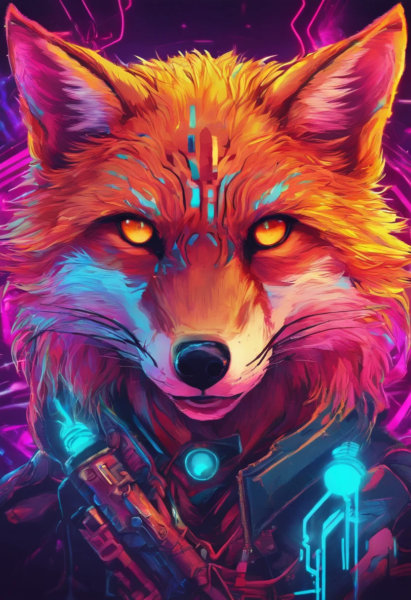 Antro Raposa realista de cores vivas iriscente com olhos brilhantes e cauda brilhante, ultra realistic antropomorph ethereal fox, raposa digital iriscente, arte de fantasia digital colorida, arte digital luminescente, Arte digital altamente detalhada em 4k, 8k arte impressionante, Arte bonita UHD 4K, Arte digital detalhada em 4k,