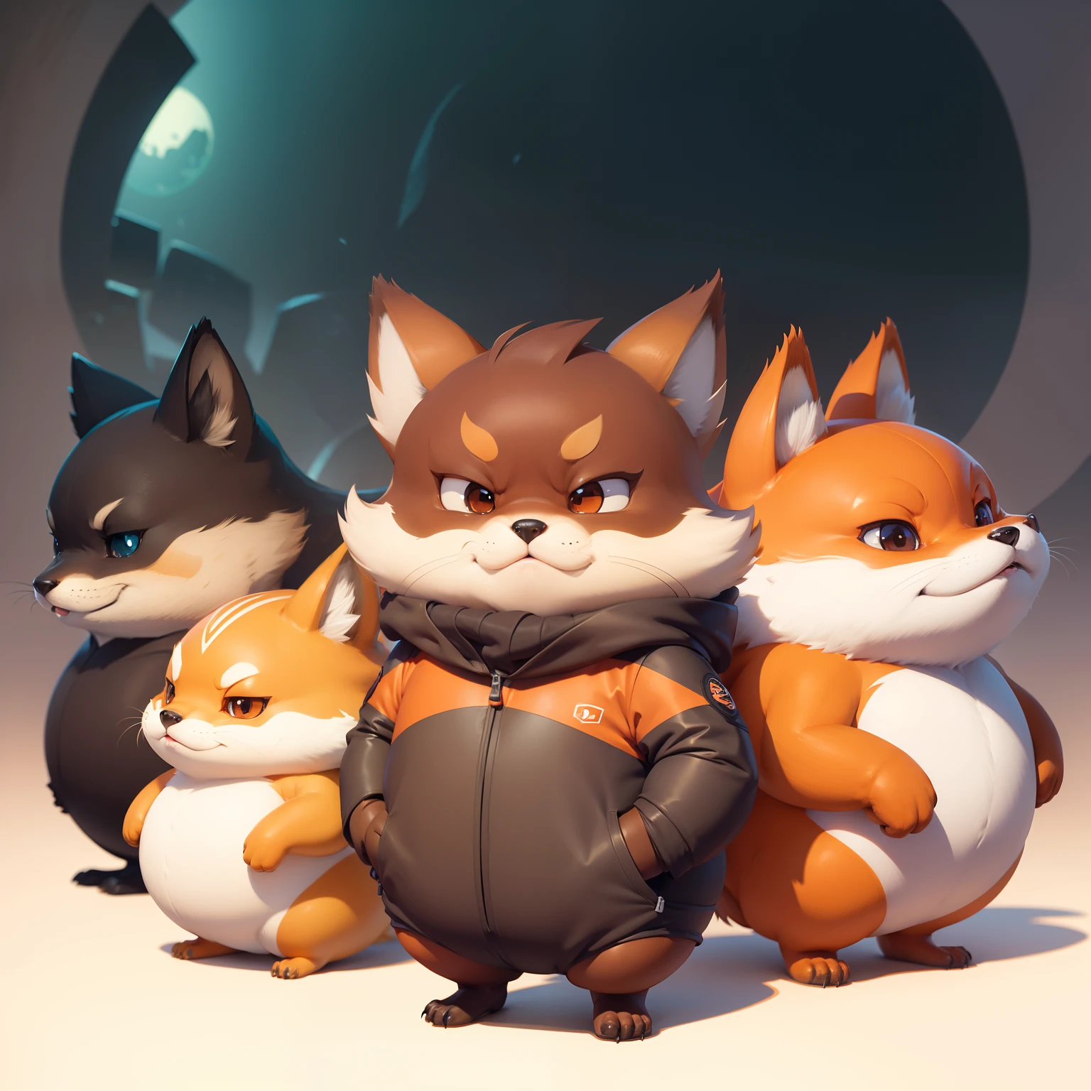 Subfox、Beavers、Round character design、２d