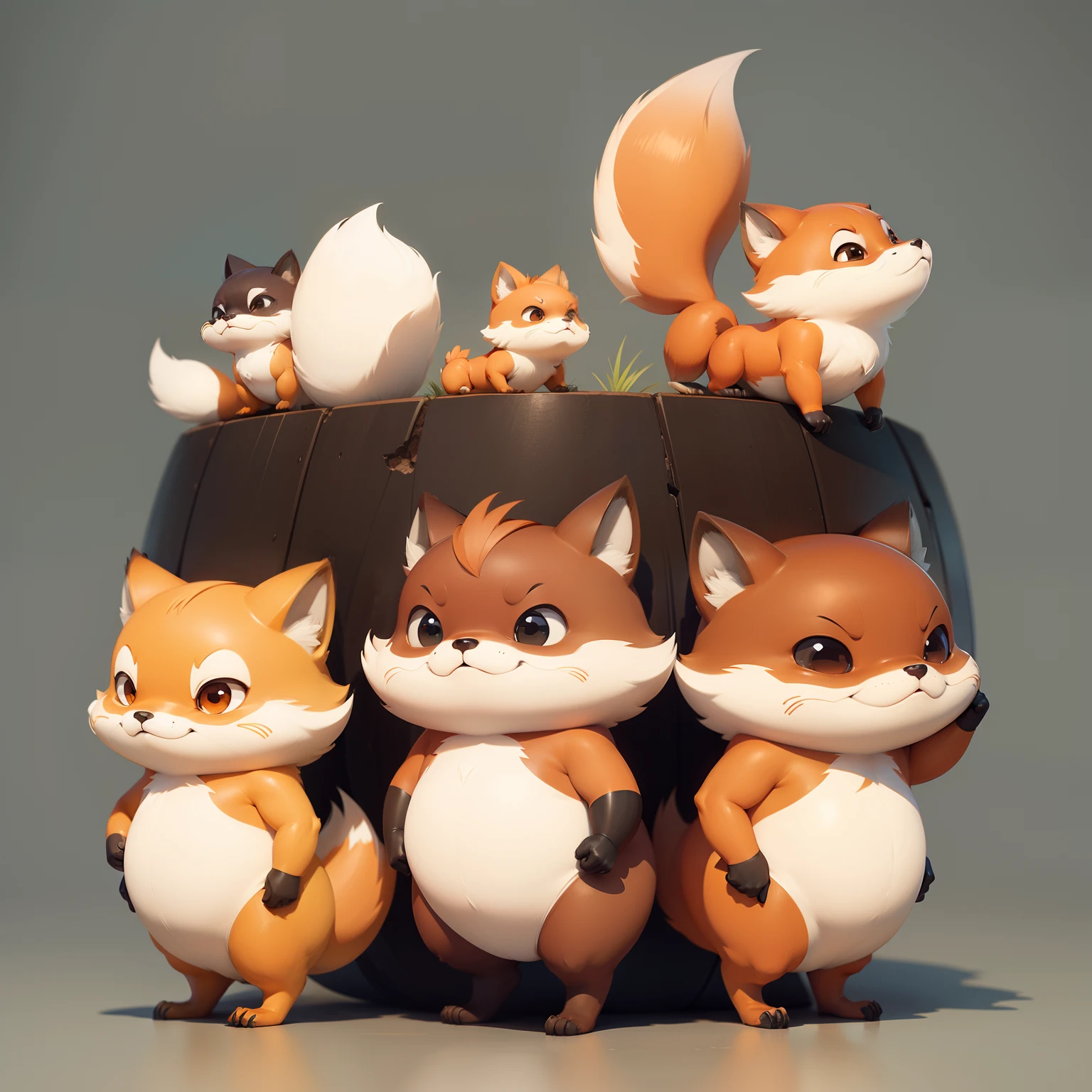 Subfox、Beavers、Round character design、２d