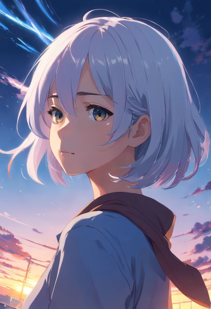 girl with half black half white hair