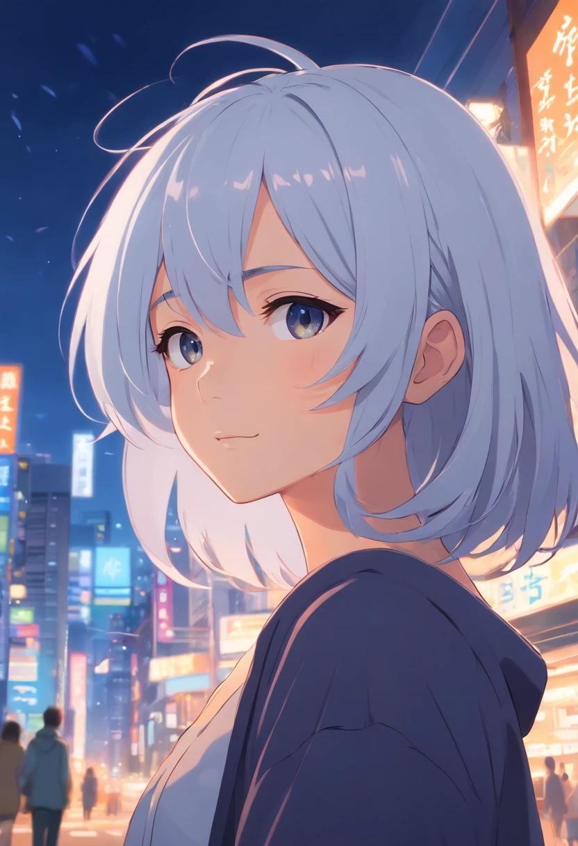 girl with half black half white hair