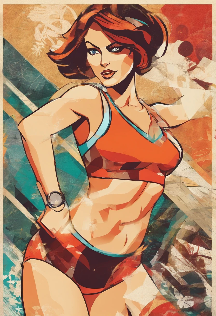 Helen Parr in competitive swimsuit