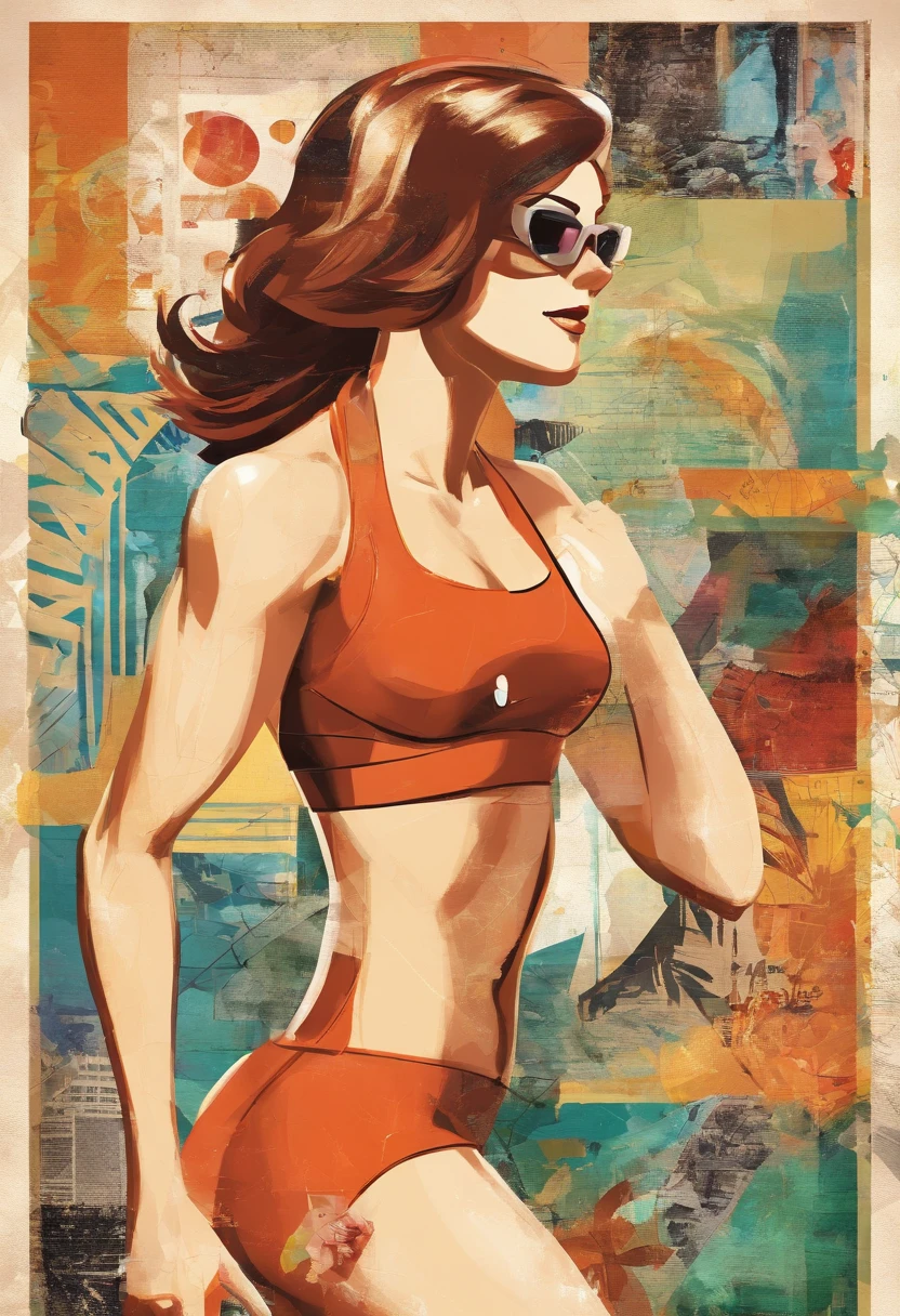 Helen Parr in competitive swimsuit