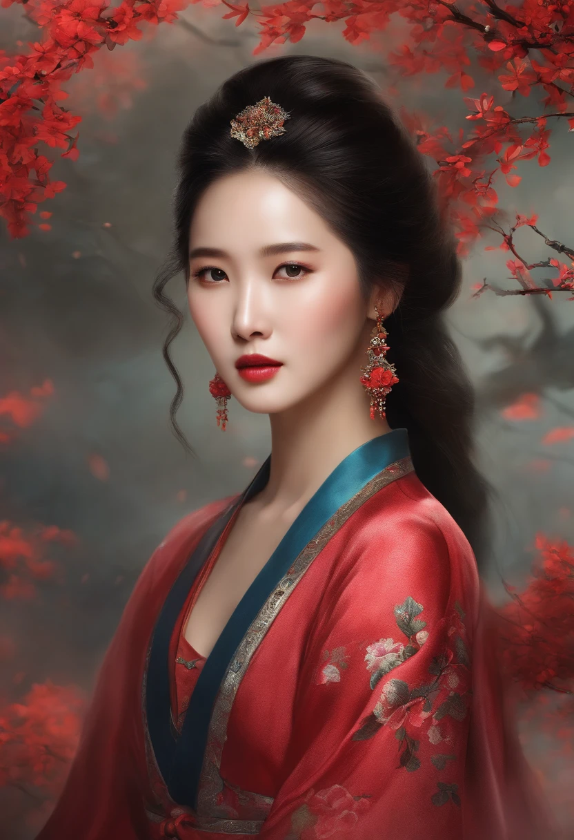 Displays the resulting artistic photo：Beautiful illustration of "Liu Yifei"