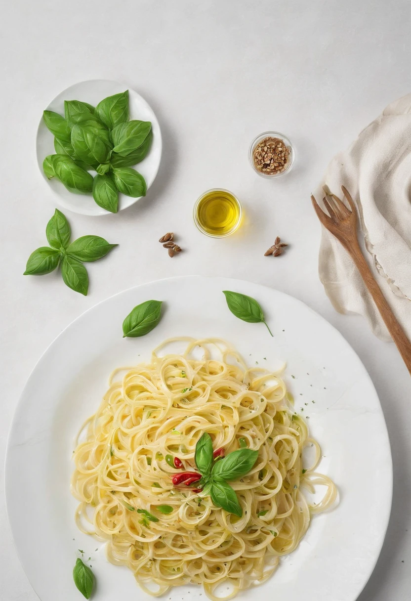 Aglio, olio e peperoncino, close up