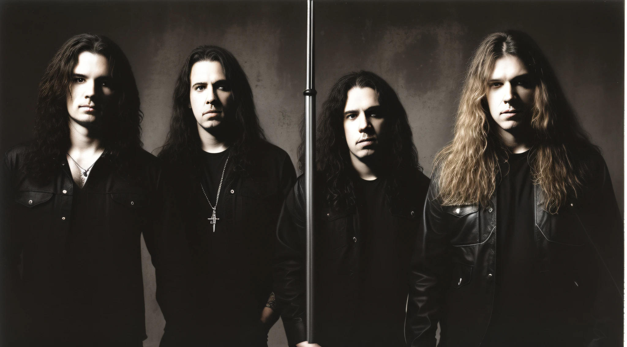 Foto de um grupo de pessoas em frente a uma parede, Megadeth, varredura da sede, Foto promocional da banda de rock pesado, Arqui-inimigo, varredura uhq, foto de revista de 2007, Mega varreduras, necessidade humana anjo da morte, 2 0 0 6 advertising promo shot, Digitalizados, Slayer, Metallica, photo documetalism, Proto - Banda de Metal Promo