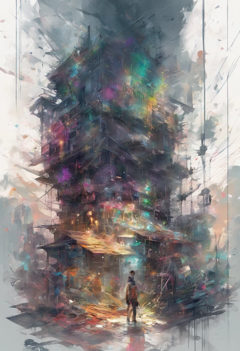 16k diverse graffiti art, Manga, Dynamic, Moonlight, Highly detailed, Digital painting, art stations, concept-art, smooth, Sharp focus, illustration, paint splatter, Art by Carne Griffiths and Wadim Kashin