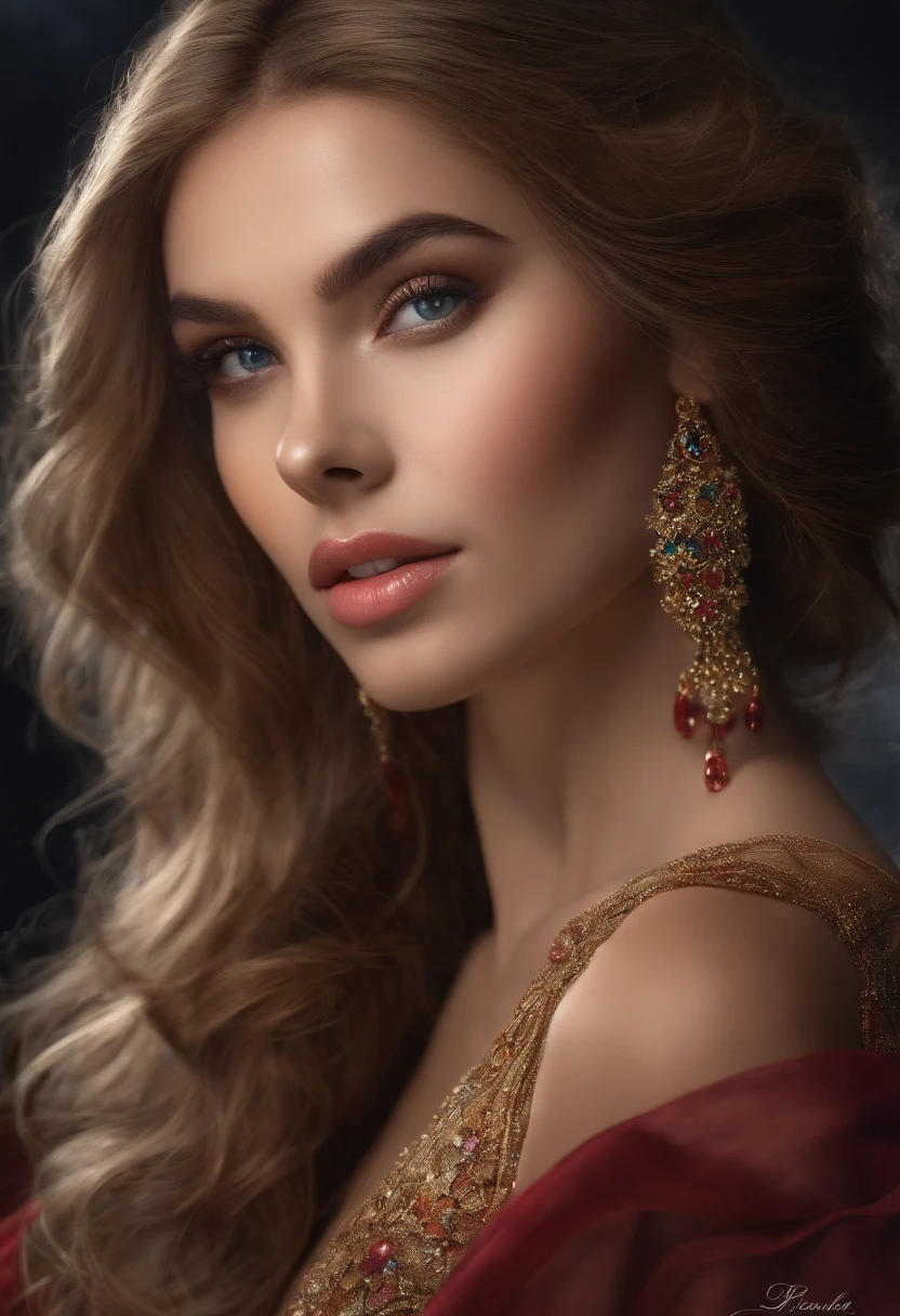 Masterpiece, Best quality, Masterpiece, Divine quality, Art divin, high detail face, corps entier, very realistic, mignon, jeune fille, Grands yeux, Cils longs, cheveux multicolores, yeux multicolores, peau brillante, full lips, big lips, peau brillante, rougissant, vue magnifique, In space, Star background, stars, Bright light, Multicolored light, Costume de femme de chambre