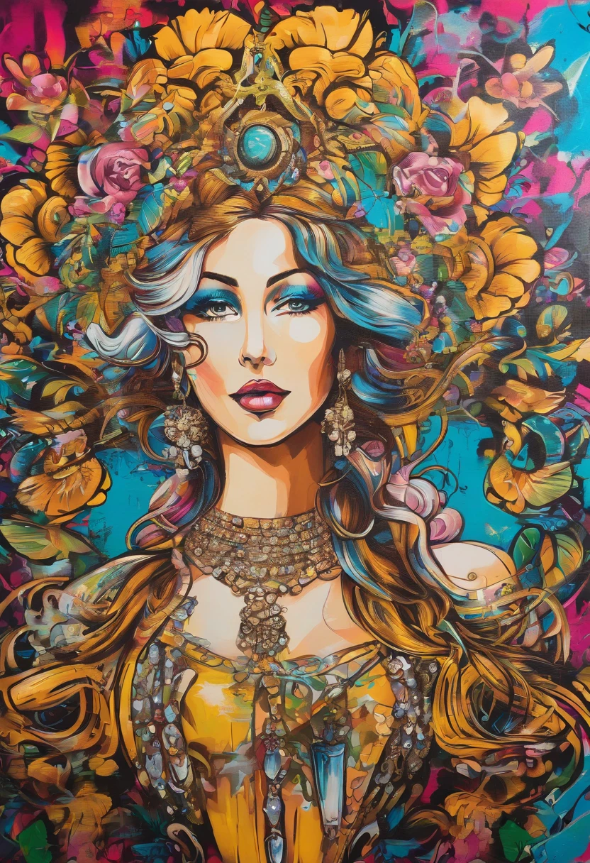 late baroque rococo a queen flex her bright shiny bling she hails from the ghetto but is a queen of bling