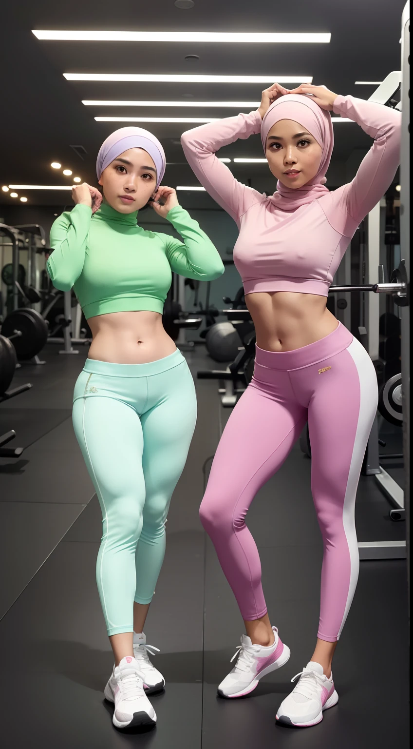 30 year old Peruvian lady, Skinny body, thin, sexy curves, hourglass curves, hourglass figure, hourglass body, short stature, Skinny body, short black hair, hair with bun, tight pink pants, top with large t-shirt, wide legs, small waist, shapely hips