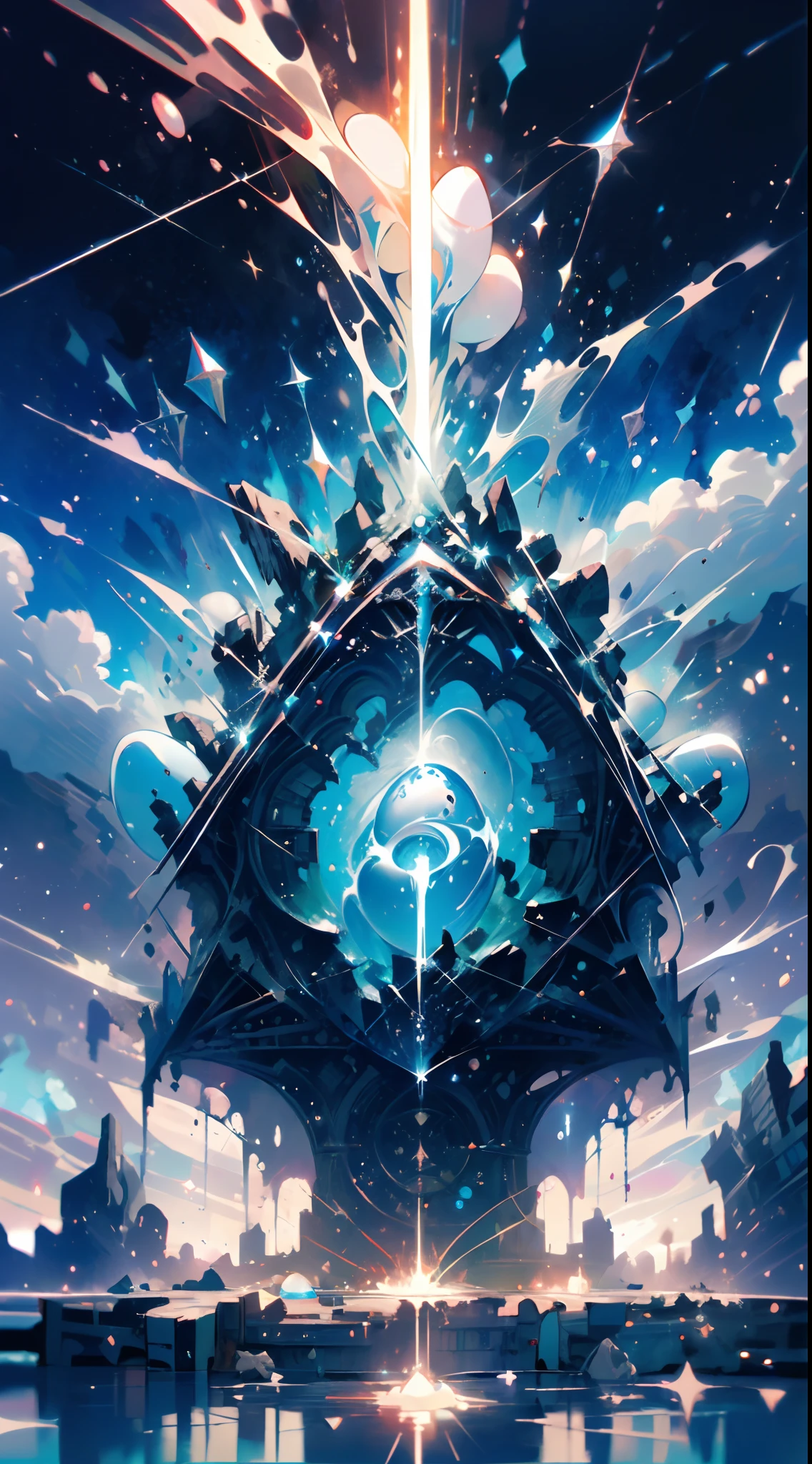 (One of the monster eggs:1.3)+(Blue spark tattoo of eggs:1.3),Solo,[(Dark blue background:1.4)::10],(Ruins background:1.3),,8K,hyper HD, retinas, Anatomically correct, Textured skin, Super detail, Best quality, A high resolution,(Extremely popular illustration wallpaper),((The mysterious ruins of Atlantis:1.2)),(Underwater scene),Ultra-detailed particle detail,MIDJOURNEY,