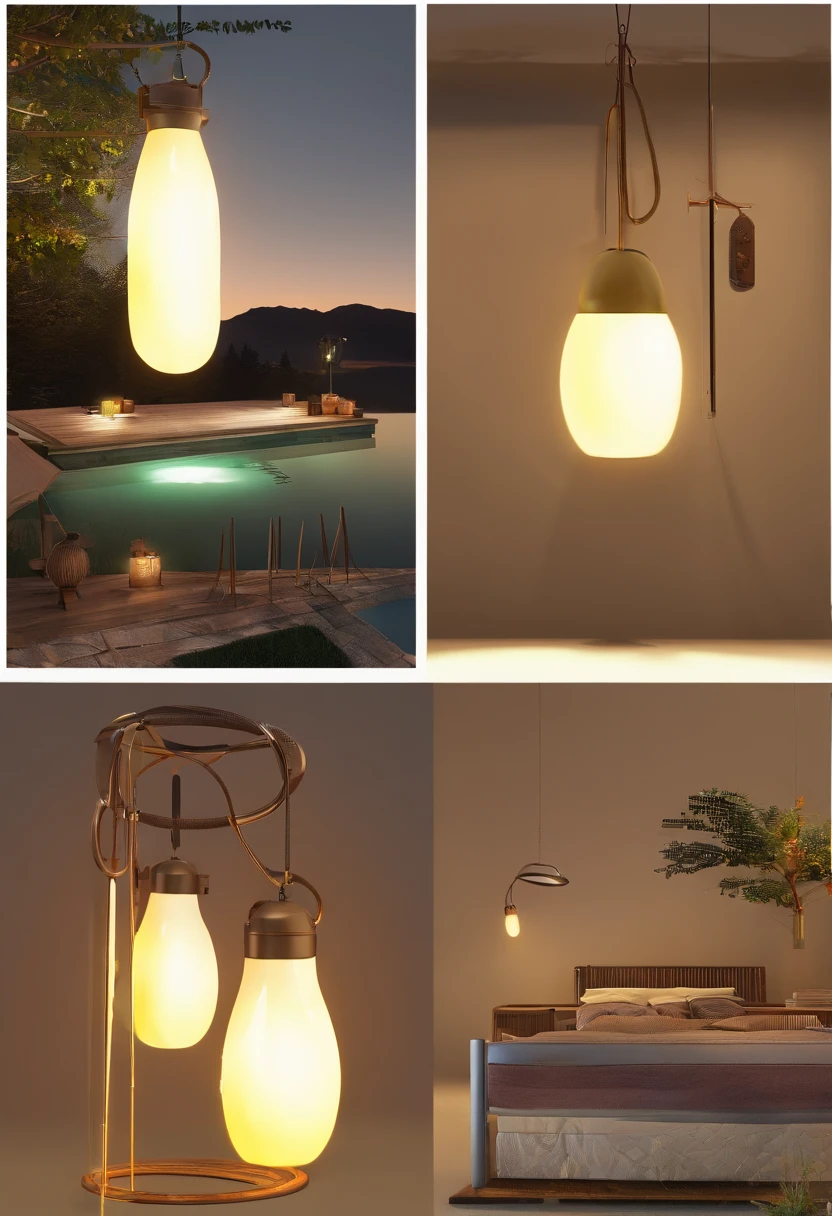 product，glowworm，bio-inspired design，Outdoor camping lights，Can be suspended，There are solar panels，
