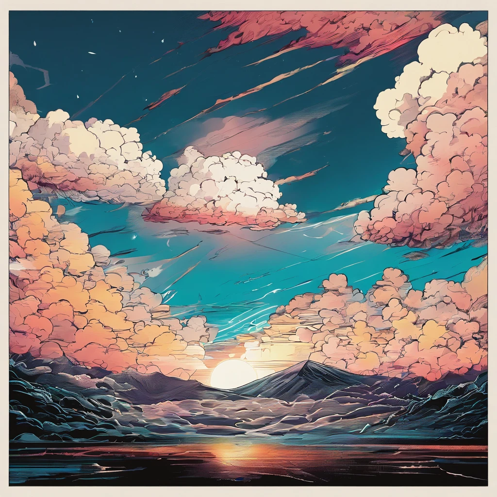 RT Down. 66 Before the Great Storm, nostalgic, Annual Lighting Display, cumulonimbus clouds, voluminetric lighting, big sky