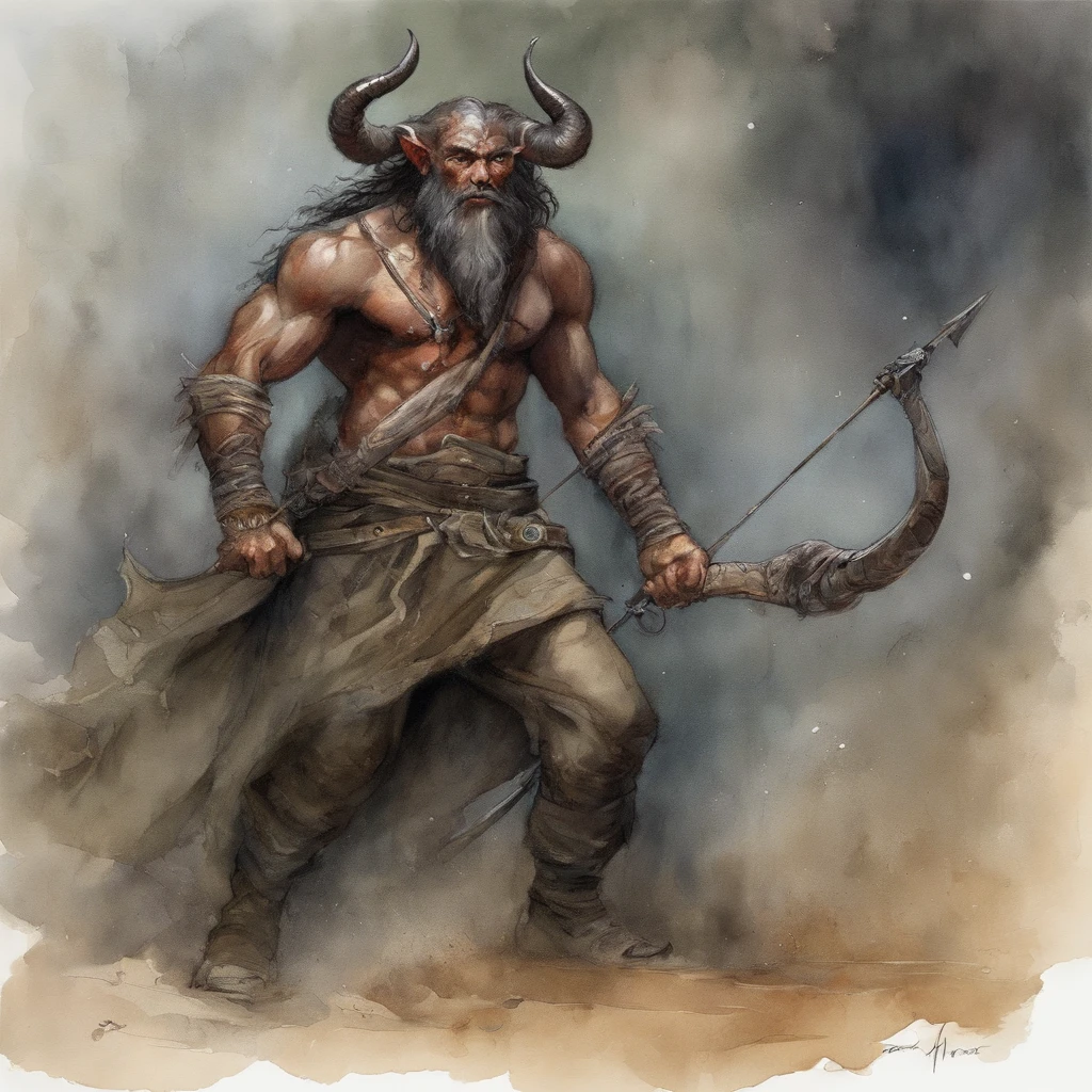 a dark male tiefling, evil eyes, thick beard, wearing no shirt, hairy chest, big and strong, humongous, dark silver, pale dark skin, bright eyes, two small horns, black curly hair flowing, short hair, athletic, muscular, hot, malicious eyes, epic angle, dark background, medieval fantasy, art by Alan Lee