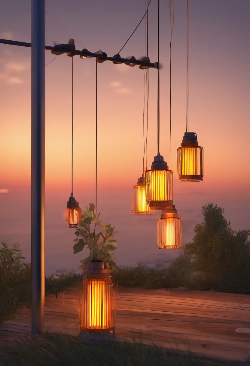 product,bio-inspired design,Outdoor camping lights,Can be suspended,There are solar panels,