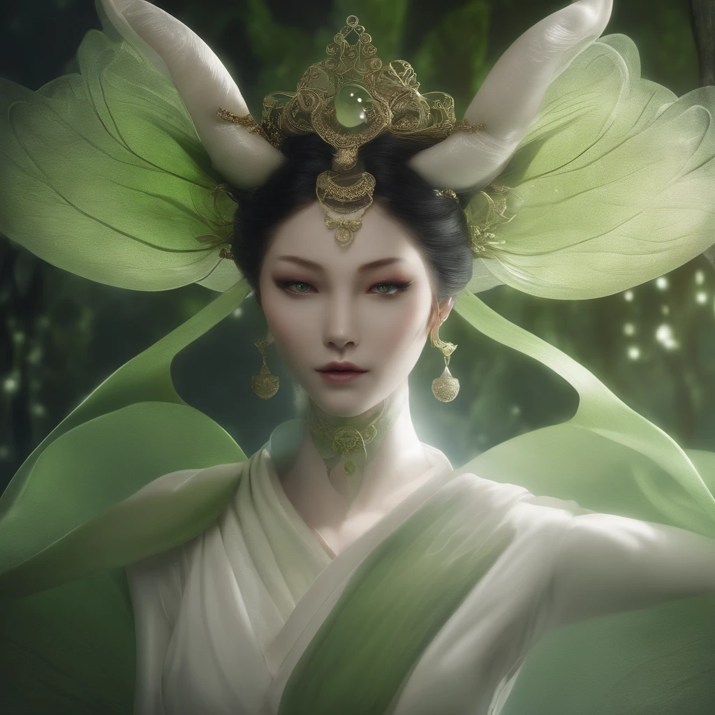 Rokurokubi is a supernatural species inspired by Japanese yokai. Its human aspect is marked by a translucent, porcelain-like skin, which shimmers slightly in the moonlight. Her mesmerizing eyes are an ethereal green hue that glows in the dark. The most distinguishing feature is their extraordinarily flexible necks, capable of stretching and twisting at surprising angles. This unique breed embodies the fusion of human beauty and supernatural elements.