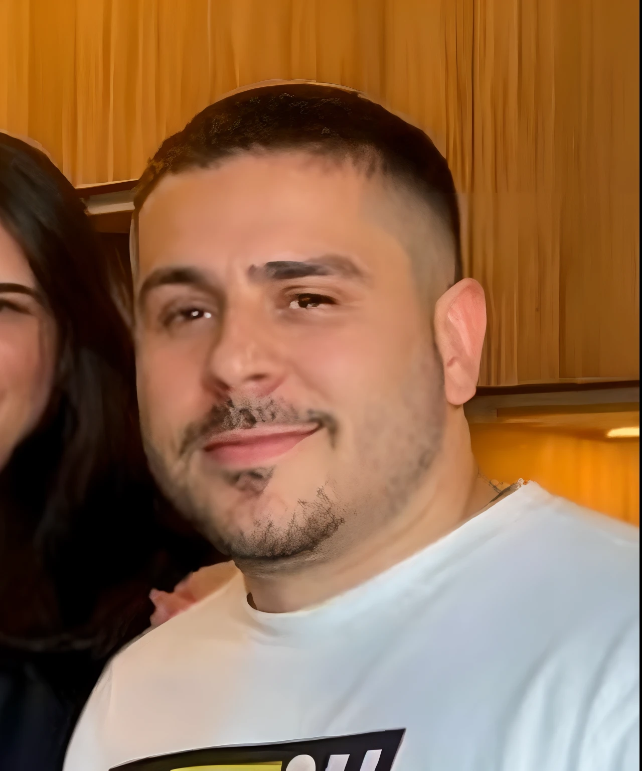 There are two people posing for a photo in a kitchen, Aykut Aydogdu, Aykut Aydogdu Zener, George Doutsiopoulos, taken in the early 2020s, Condutor de Ene, h3h3, Alexandros Pyromallis, Vitaly Bulgarov, Andou na escola chatzipanagiotou, Jorge Patsouras