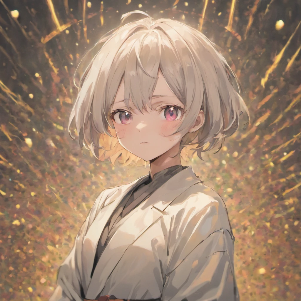 mothers,short detailed hair,Glasses in hand,Face full of wrinkles,With gray hair,style cartoon, (((Front view))),, highly detailed, White coat,3D style