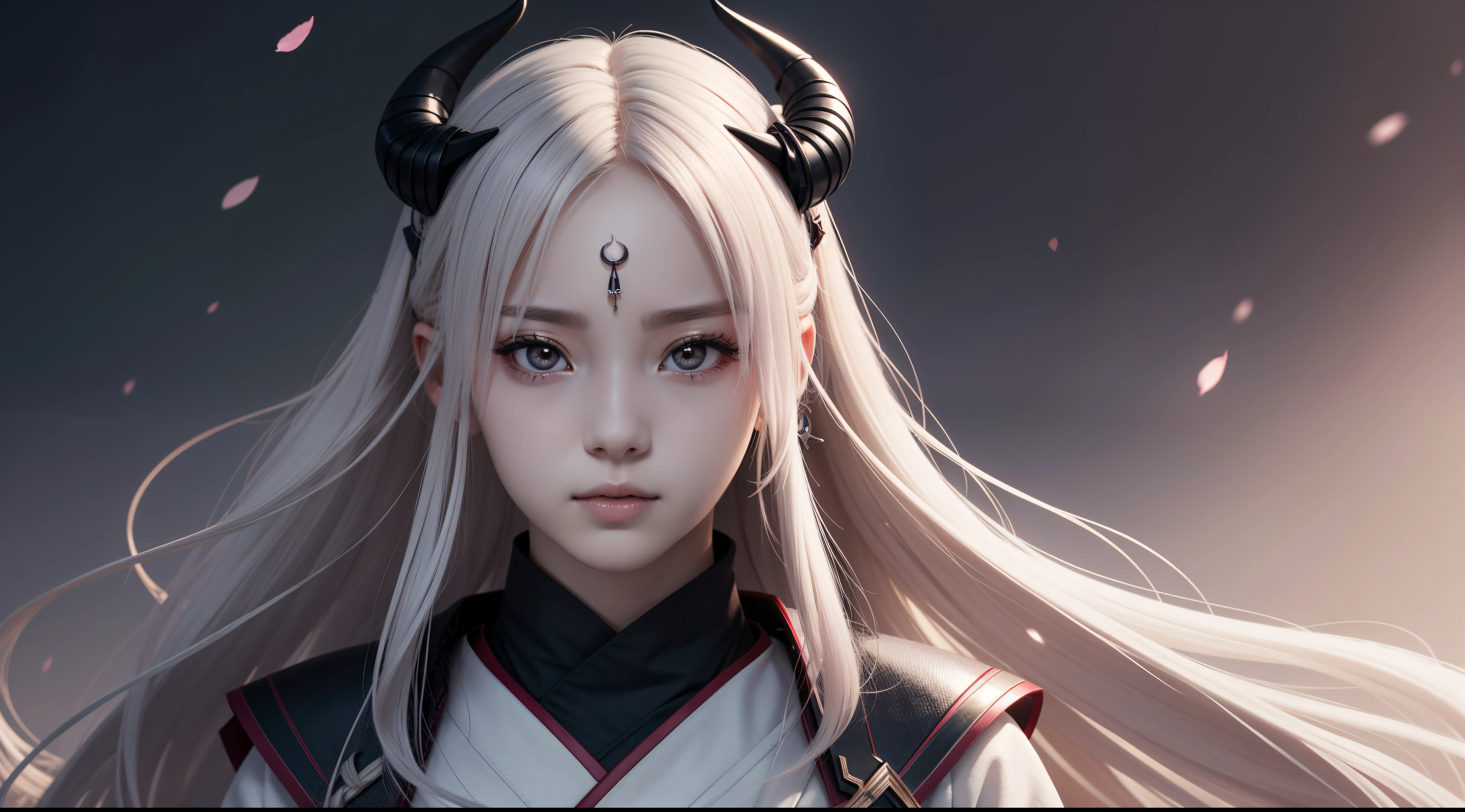 Hot portrait image, masterpiece, solo, extremely accurate rendering, cold beautiful Haruno Sakura, light makeup, reliable young girl, savior of the world, simple design, best image, 8K, white eyes, same color as the original demon ninja.