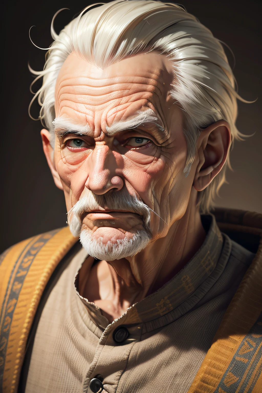 Create an old man with a wise face