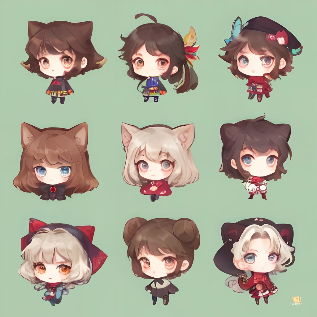 Personagem minimalista desenho infantil chibi com letras do alfabeto nas roupas