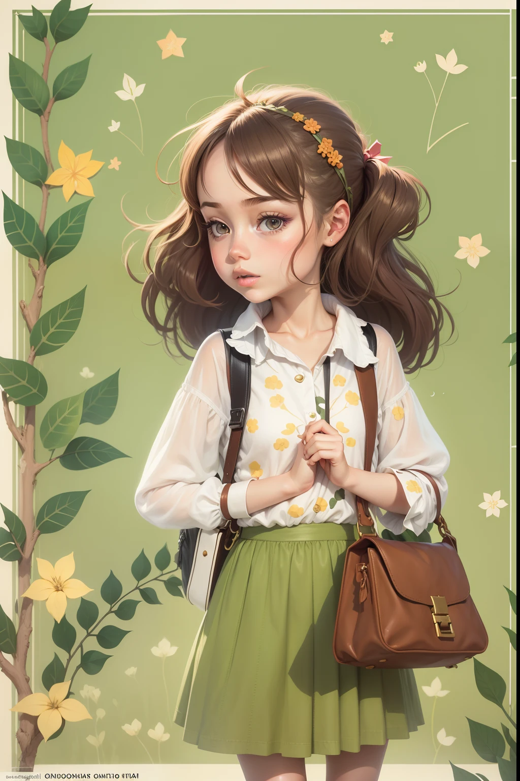 Cartoon girl with hedge and bag in hand, anna nikonova aka newmilky, Nadia Rusheva, by Nina Petrovna Valetova, Nikolay Burachek, illustartion, Guity Newspaper, фото девушка курит, cute illustration