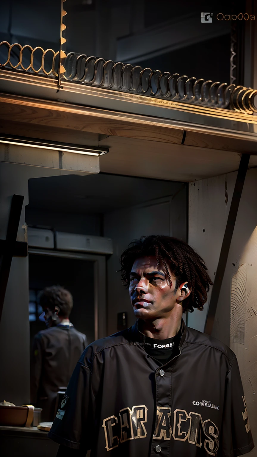 Best exposure photo, 35 mm, cell shading, dark and gloomy (full body:1.5) 8k, male male, (if looking in mirror), (natural skin texture:1.5), (curly hair 1.3), best exposure photo, 35 mm, stunning, highly detailed, highly detailed face in 8k, face shapes: His expression of despair is evident in his contorted face, eyes reflecting sadness, very dark lighting, heavy shadows, detailed, detailed face, (vibrant, dramatic, dark, sharp focus, 8k),(forge background:1.3),
INFO
Size
640X832
Date
Mar 27, 2023
Kind
Upscale
Deliberate