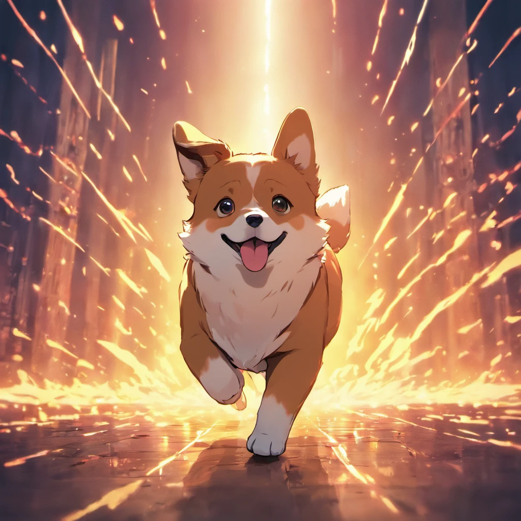 Corgi Chinese illustration movie lighting effects