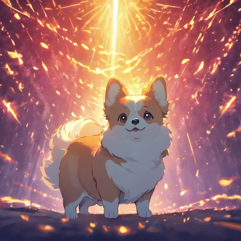 Corgi Chinese illustration movie lighting effects