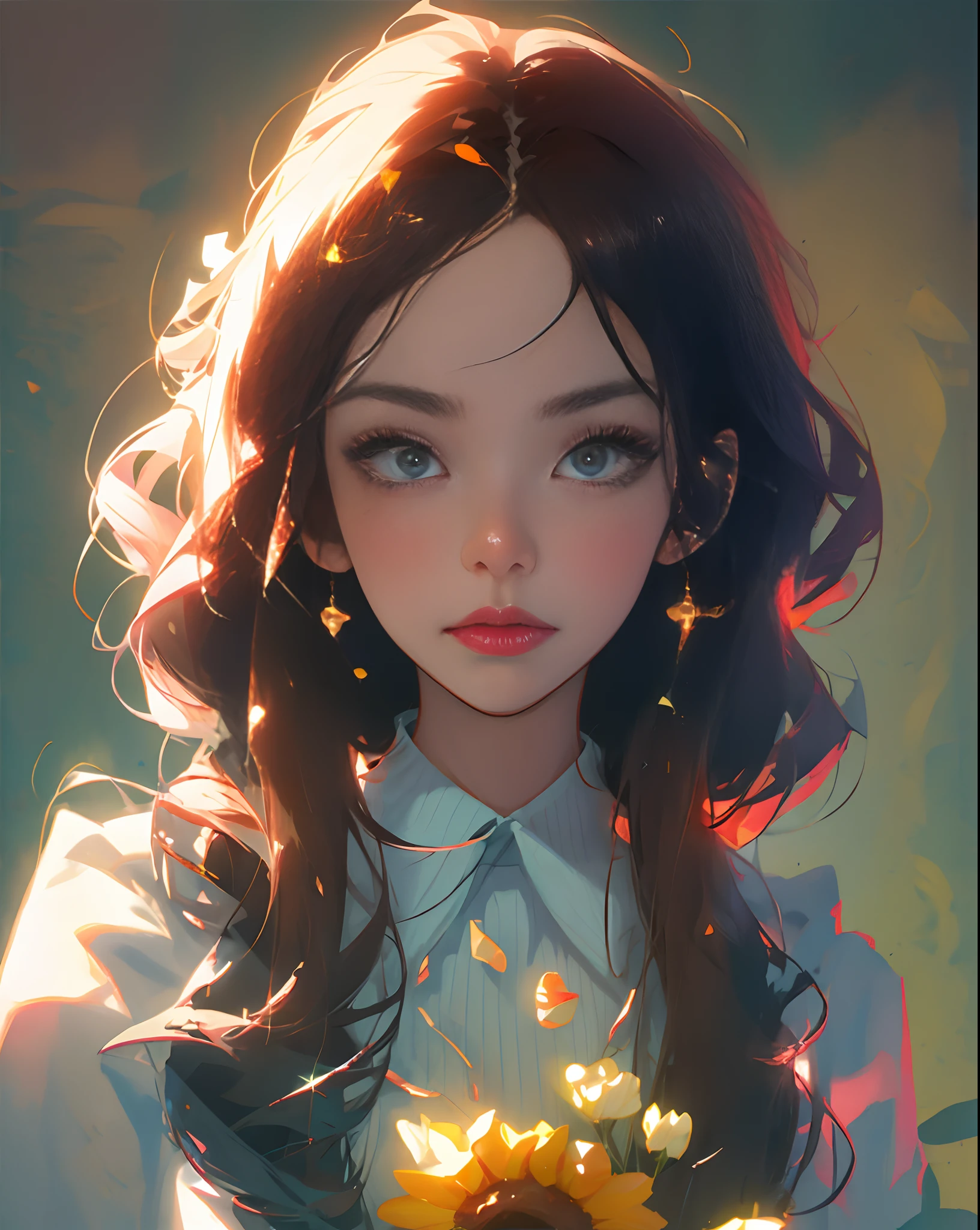 Teacher warm anime flower dress
Simple