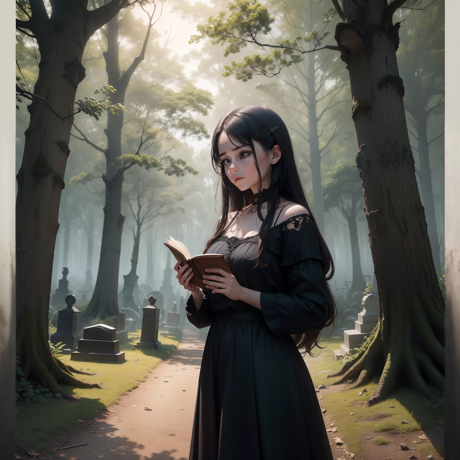 There was a small peaceful town set in the middle of a dense, mysterious forest. Os moradores viviam tranquilos, Until a series of dark events began to happen.
Um dia, um nevoeiro pesado e sinistro envolveu a cidade, enchendo as ruas com uma atmosfera de incerteza e medo. People began to report strange apparitions of shadows that slid down the walls of houses and empty streets at night.
In the beginning, The locals tried to ignore the scary stories and attributed it all to a simple imagination. No entanto, a cada noite que passava, os acontecimentos macabros tornavam-se cada vez mais frequentes e assustadores.
One of the victims of this atmosphere of terror was a young woman named Anna. She woke up every night with the feeling that she was being watched, but he could see nothing but the figure of the shadows moving slowly around him.
Eventualmente, Anna began to feel an overwhelming weight on her body as she tried to sleep, as if something invisible was pressing on his soul. Desesperada, She decided to investigate the origin of these dark apparitions.
Anna began researching the history of the city and discovered an ancient tale about a vengeful spirit that haunted the forest around the city. Segundo a lenda, That spirit had been imprisoned centuries ago, mas agora, por algum motivo desconhecido, estava novamente atormentando os moradores.
Determined to end this curse, Anna decidiu explorar a floresta durante o dia em busca de respostas. While walking among the trees, She found an old abandoned cemetery, where he suspected that the vengeful spirit might be connected.
Anna began to search the graves, desperate for any clue that could help her defeat the evil spirit. Foi quando ela encontrou um velho e misterioso livro coberto de poeira e teias de aranha.
Ao abrir o livro, Anna discovered an ancient spell that, supostamente, could free the imprisoned spirit