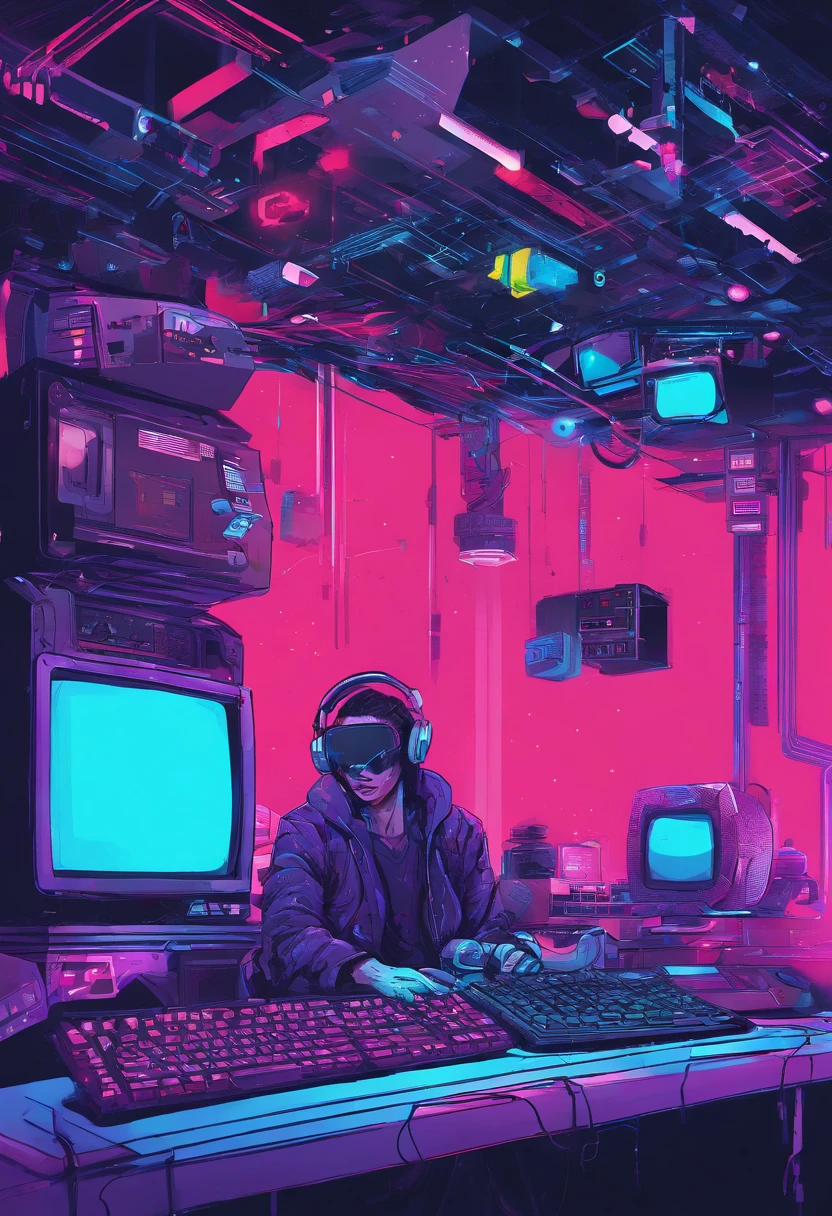 "Create a visual representation of gaming peripherals on a blue background. Place the name 'Jeferoom' in the center of the image and include a console controller on the left, a mouse on the right, a keyboard below and a headphone above, with pixelated blocks decorating the bottom."