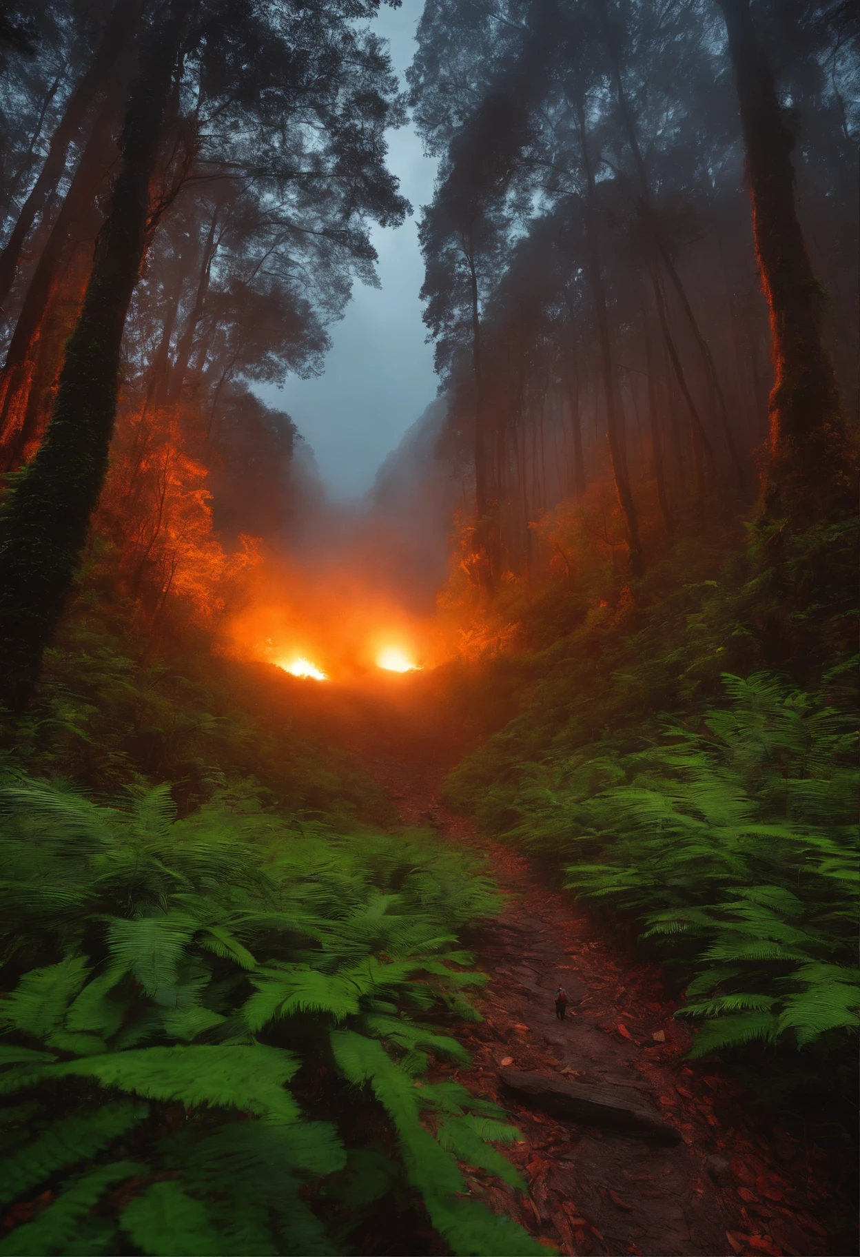 Criar uma vila na floresta pegando fogo