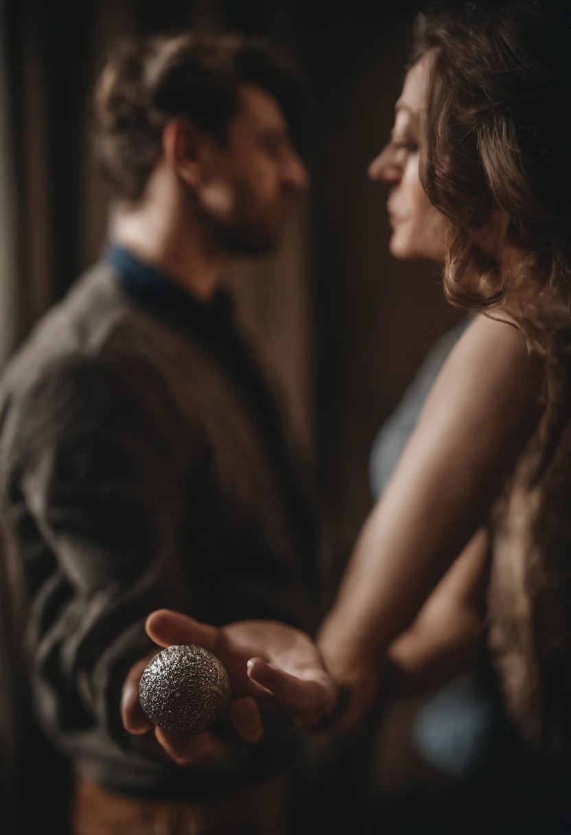 woman crushing a mans balls